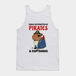 Easily Distracted by Pirates and Capybaras Tank Top